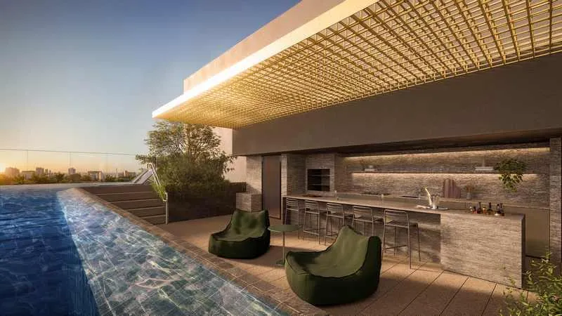 Viva no 34º Andar do Ambiente Terral: 77,54m² com Vista para o Nascente!