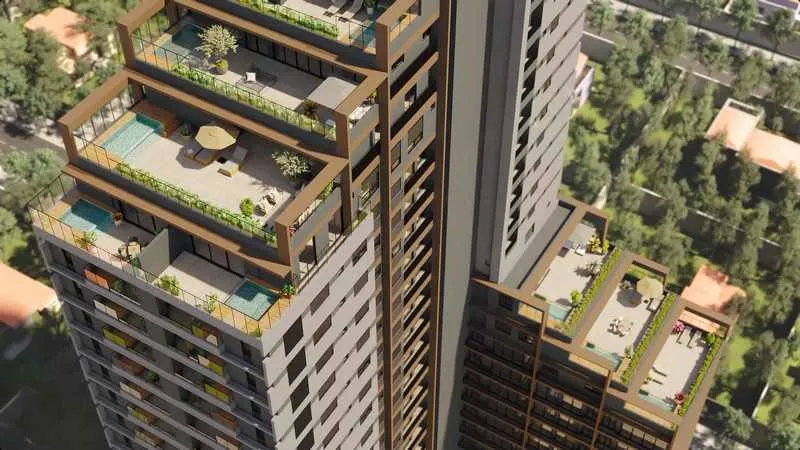 Miniatura Vista Nascente no Opus Gyro O2: Unidade de 70,17 m² e 2 Quartos!
